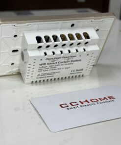 công tắc rèm đơn Vconnex màu đen