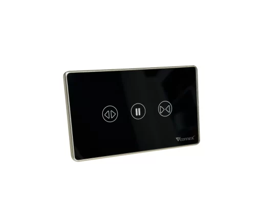 công tắc rèm đơn Vconnex màu đen