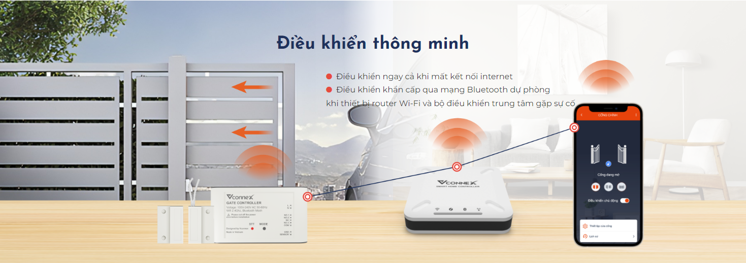 module điều khiển cổng thông minh vconnex