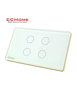 Công Tắc Hunonic Luxury Hình Chữ Nhật/Vuông Viền Vàng