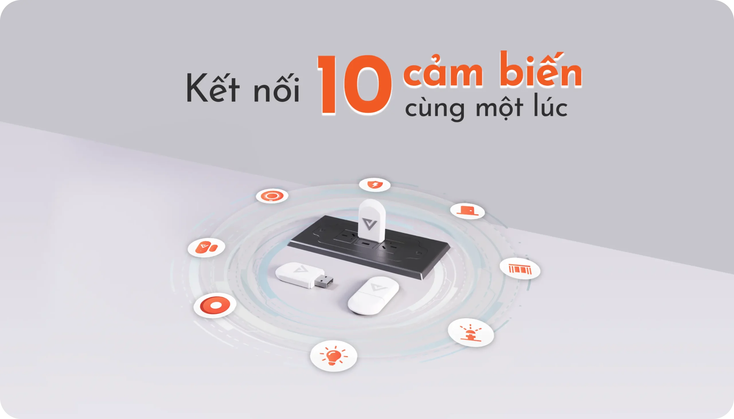 hỗ trợ kết nối tối đa 10 cảm biến