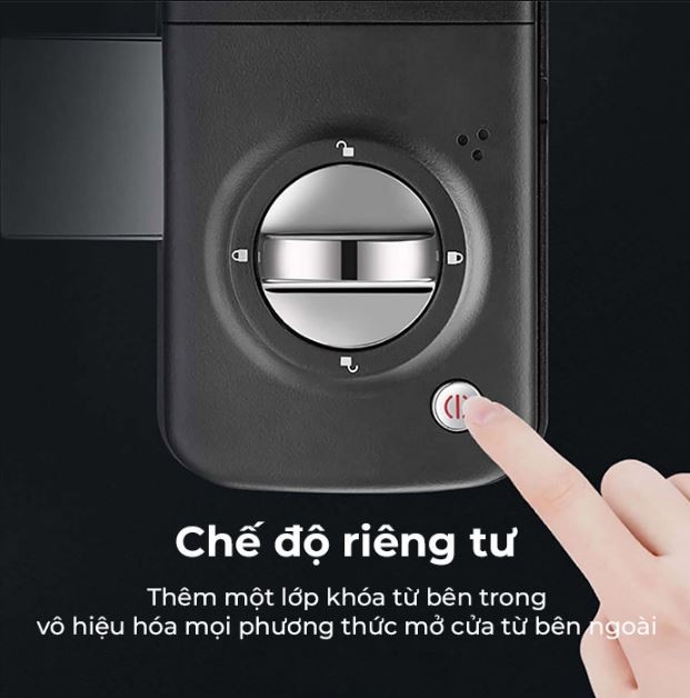 Chế độ riêng tư trên khoá vân tay kaadas R6-5