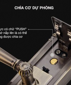 Chìa khoá cơ trên Khoá vân tay tân cổ điển kaadas 6001