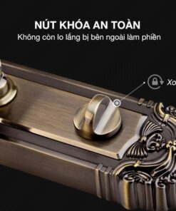 Nút khoá an toàn trên Khoá vân tay tân cổ điển kaadas 6001