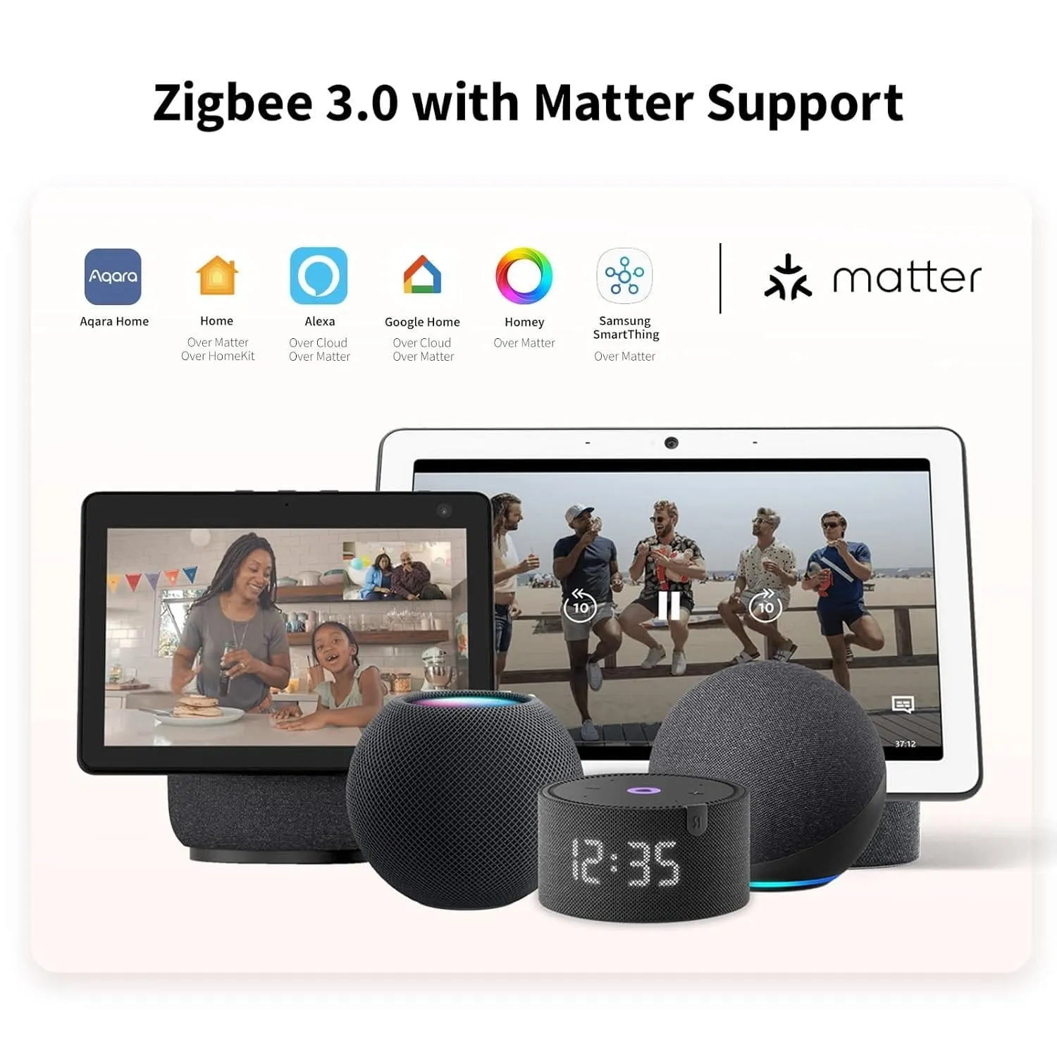Ổ cắm âm tường thông minh Aqara H2 EU WP-P01D hỗ trợ matter