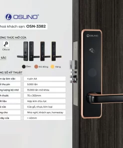 Thông Số Kỹ thuật Khóa Thẻ Từ Khách Sạn Osuno OSN-3382