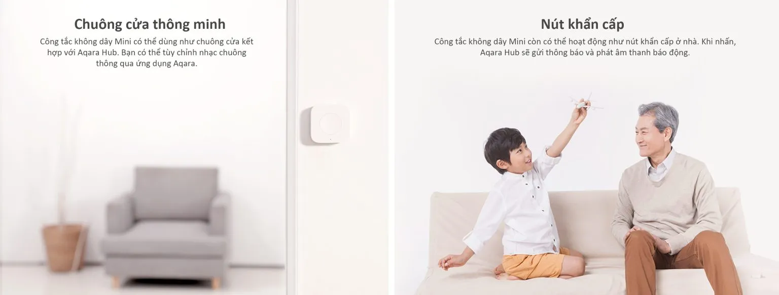 Công Tắc Không Dây Aqara Wireless Mini Switch T1 WB-R02D