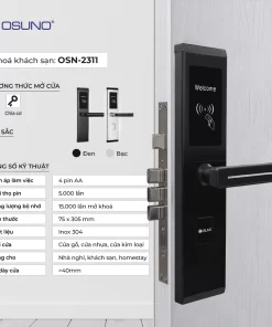 Thông Số Kỹ Thuật Khóa Thẻ Từ Khách Sạn Osuno OSN-2311
