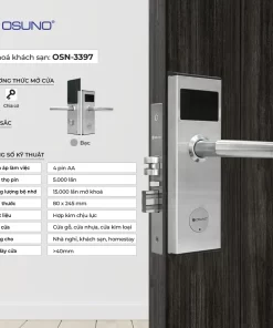 Thông Số Kỹ Thuật Khóa Thẻ Từ Khách Sạn Osuno OSN-3397