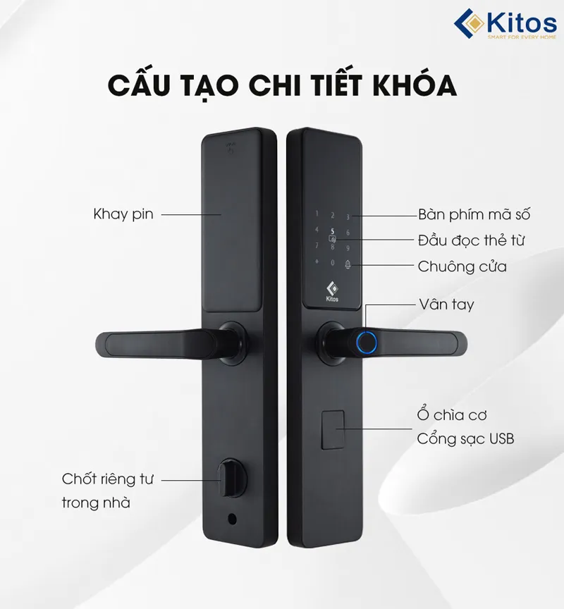Khóa cửa thông minh Kitos E3 Pro