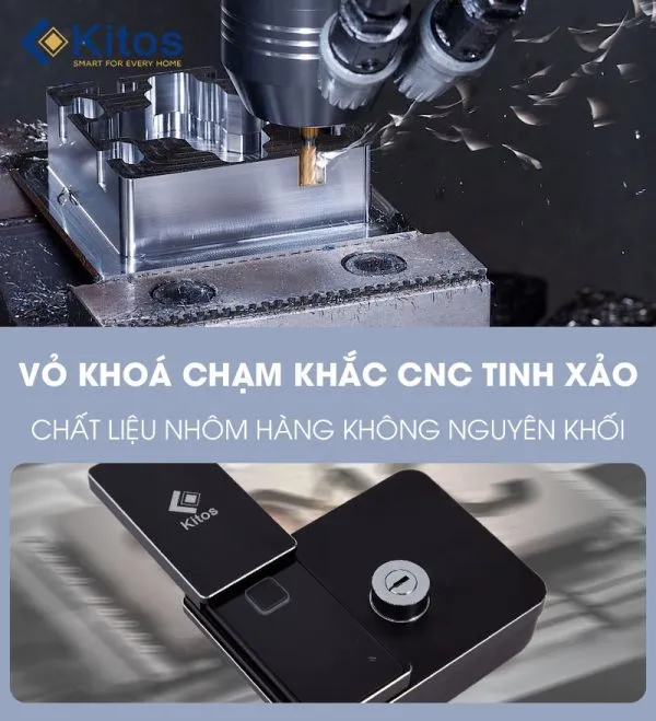 Kitos DLS8 CNC vỏ khoá chạm khắc CNC tinh xảo