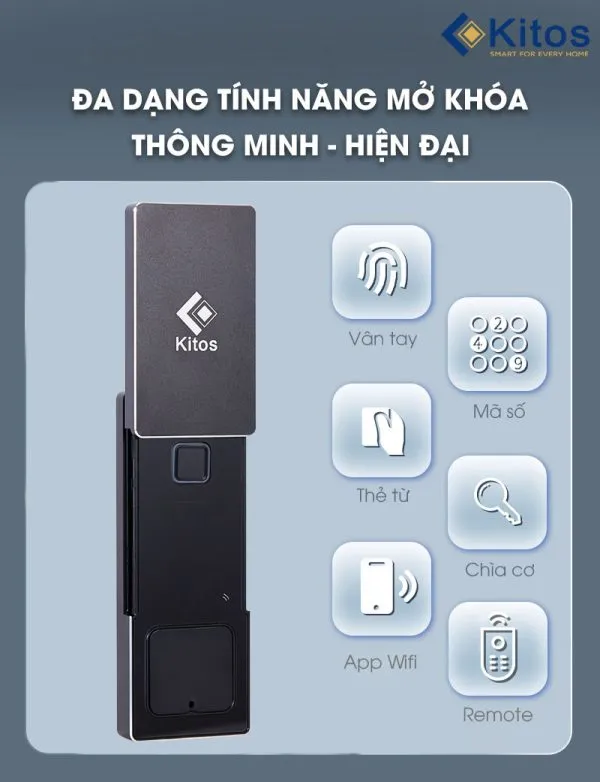 Đa dạng phương thức mở khoá trên Kitos DLS8 CNC