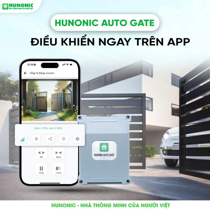 Bộ Cổng Tự Động Âm Sàn Hunonic Auto Gate V2