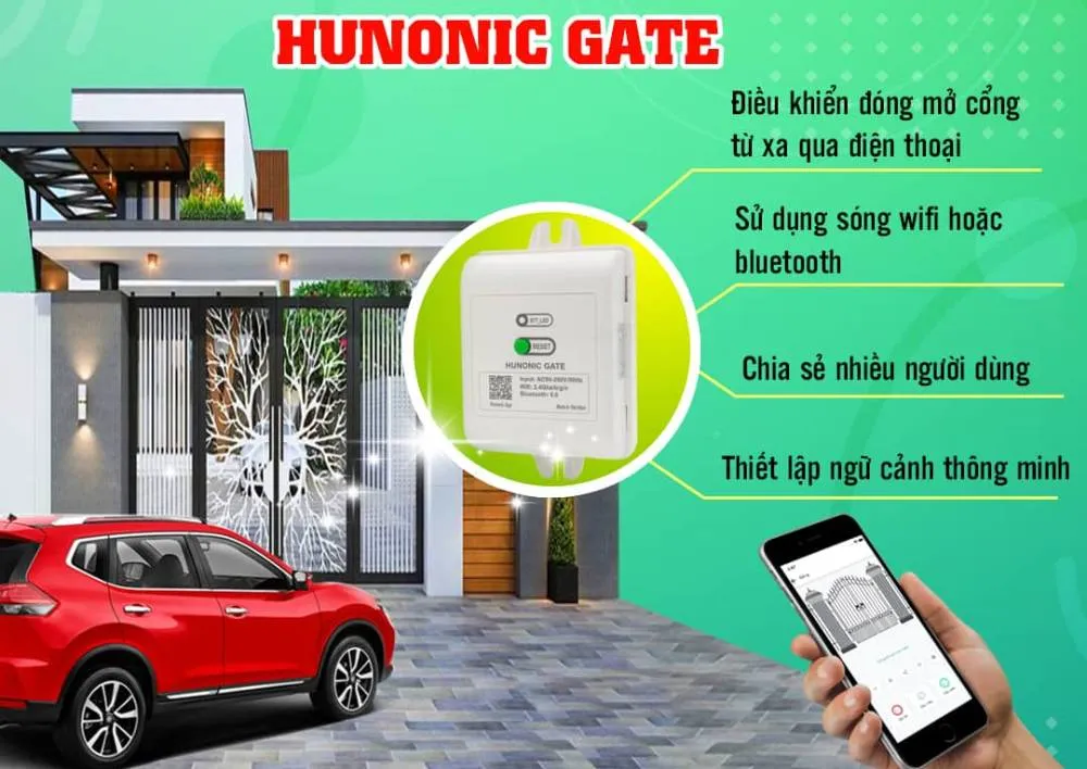 Bộ Điều Khiển Cổng Wifi Hunonic GATE