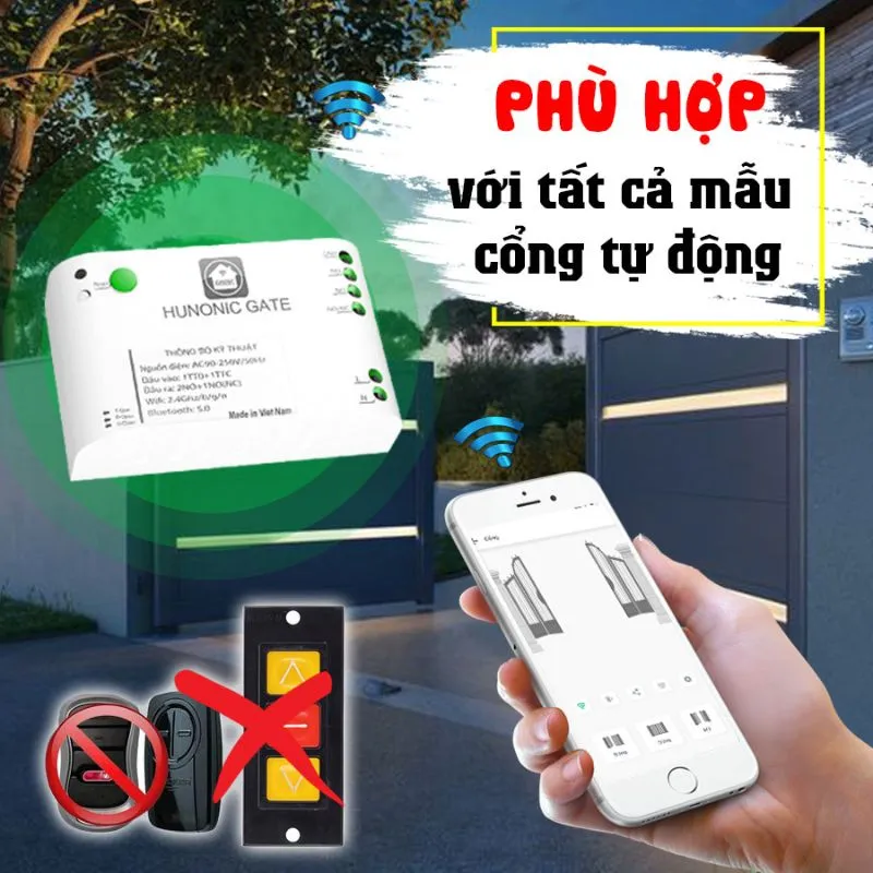 Bộ Điều Khiển Cổng Wifi Hunonic GATE