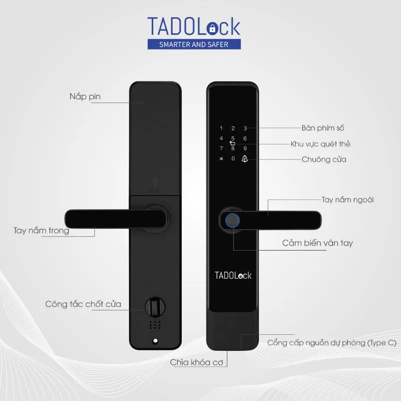 Bộ Khóa Cửa Thông Minh TADO Lock TDL68