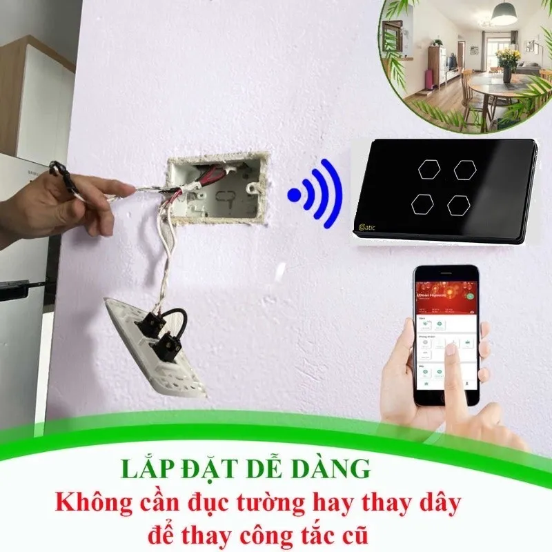 Công Tắc Thông Minh Cảm Ứng Hunonic Datic