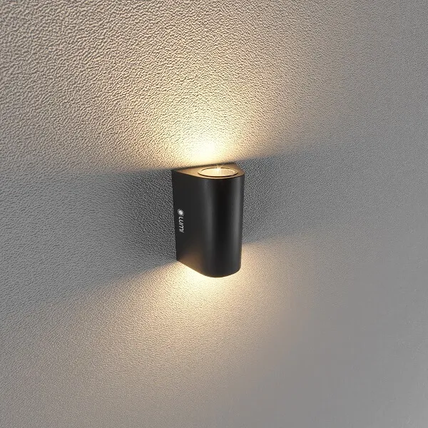 Đèn Lumi Gắn Tường Ngoài Trời Bán Nguyệt 2*5W