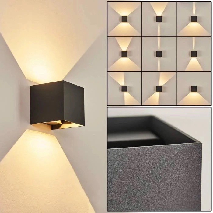 Đèn Lumi Gắn Tường Ngoài Trời Vuông 2*6W