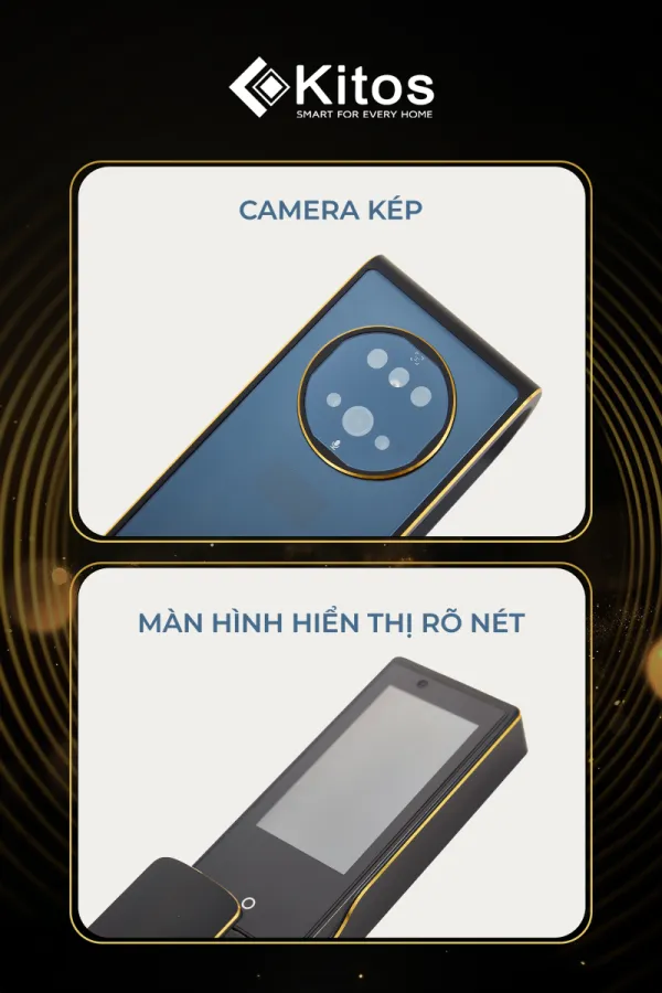 Khoá cửa thông minh Kitos Zenith 3 camera kép