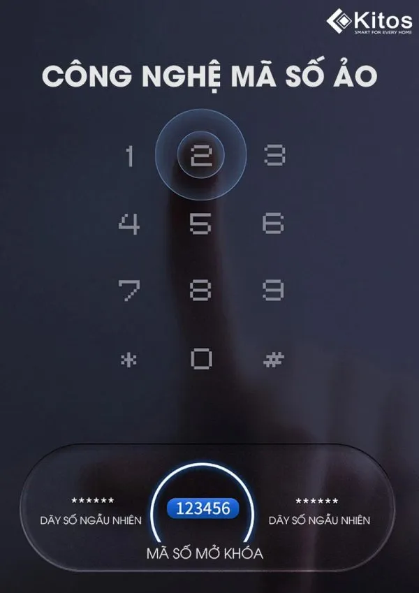 Khoá cửa thông minh Kitos Zenith 3 mã số ảo