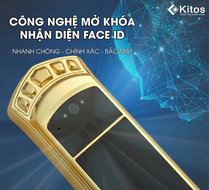 Kitos C968 Face ID mạ vàng 24k công nghệ nhận diện FACE ID chính xác