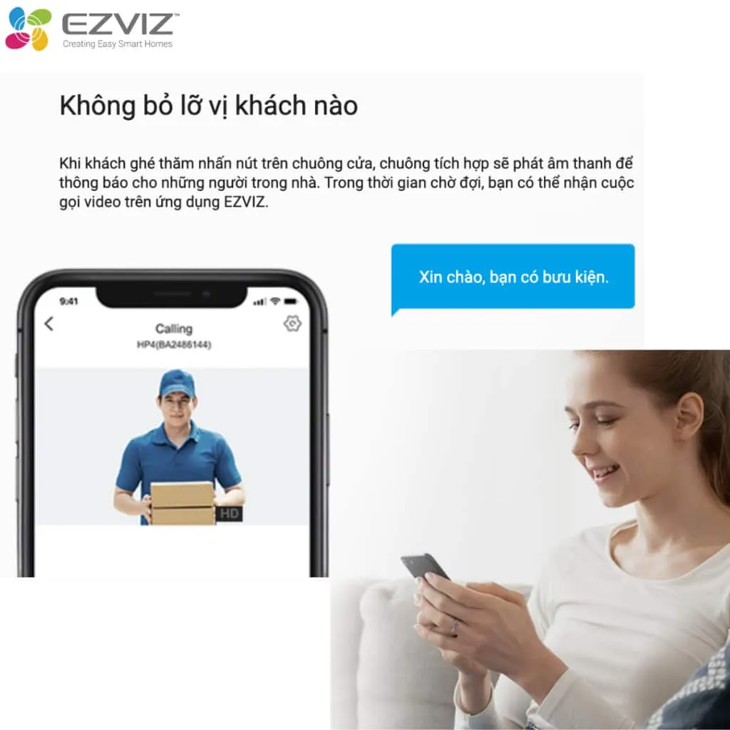Chuông Cửa Thông Minh Ezviz HP4