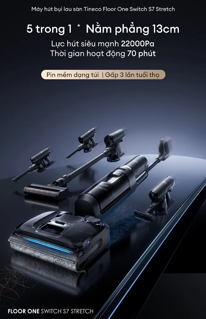 Máy Lau Sàn Hút Bụi TINECO SWITCH S7 STRETCH