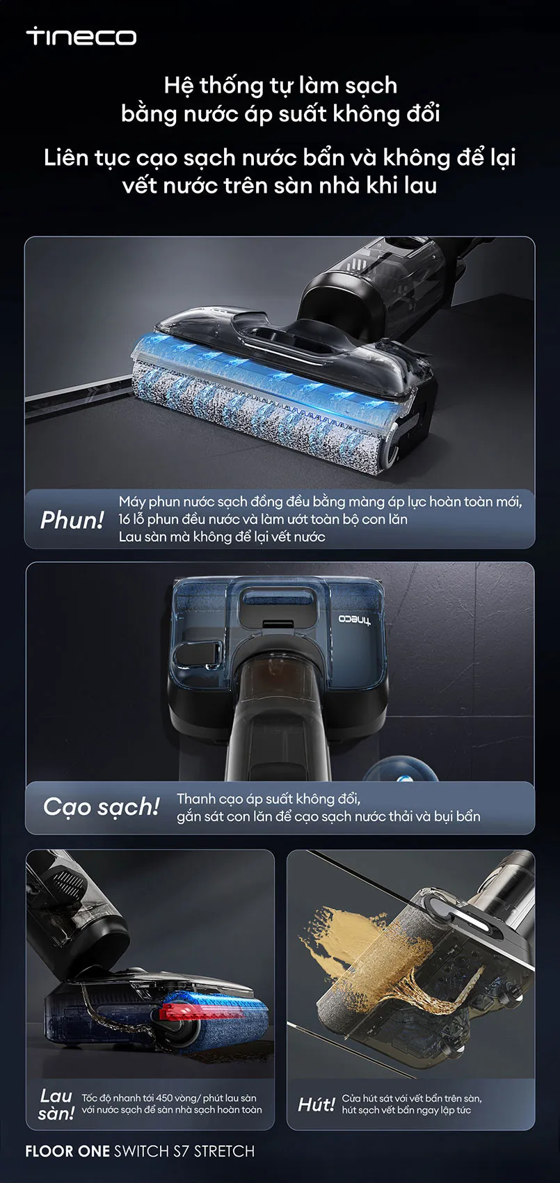 Máy Lau Sàn Hút Bụi TINECO SWITCH S7 STRETCH