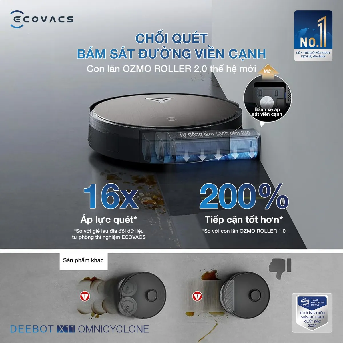 Robot Hút Bụi Ecovacs X11 Procyclone