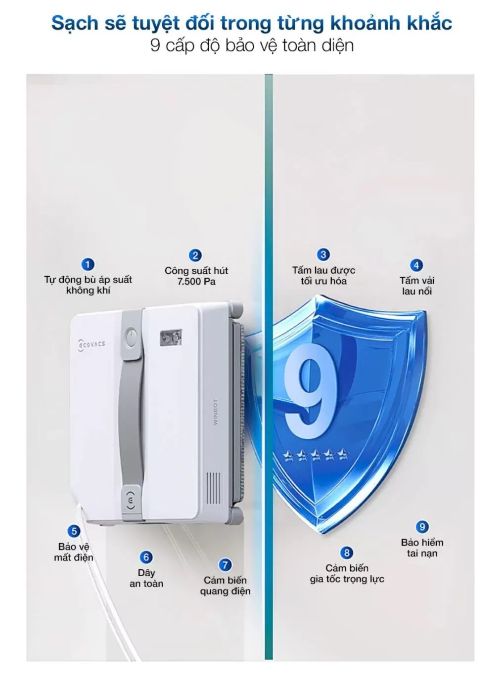 Robot Lau Kính Ecovacs Winbot Mini