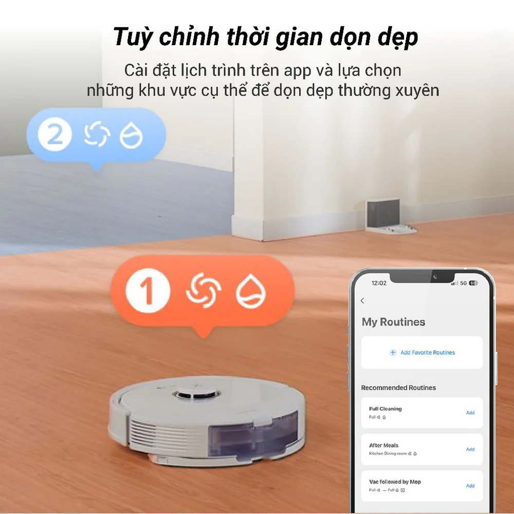 Robot hút bụi lau nhà Q8 Max
