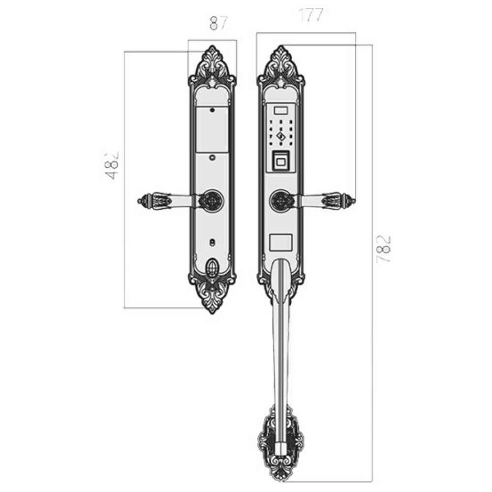 Khóa vân tay đại sảnh tân cổ Kassler KL-969C