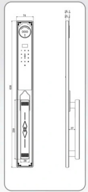 Khóa Cửa Thông Minh Face ID Kassler KL-968 CNC