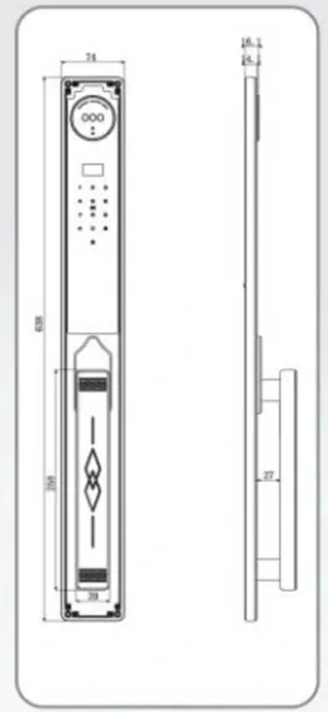 Khóa Cửa Thông Minh Face ID Kassler KL-968 CNC