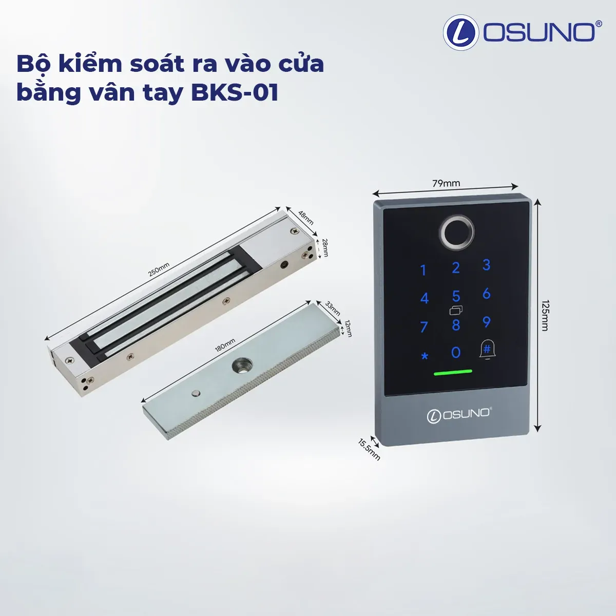 Bộ Kiểm Soát Cửa Vân Tay Thông Minh OSUNO BKS-01