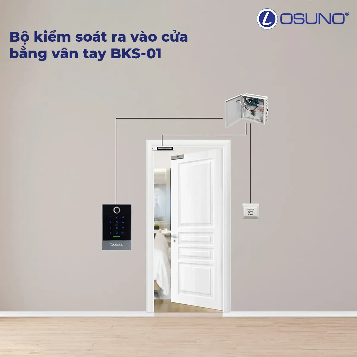 Bộ Kiểm Soát Cửa Vân Tay Thông Minh OSUNO BKS-01