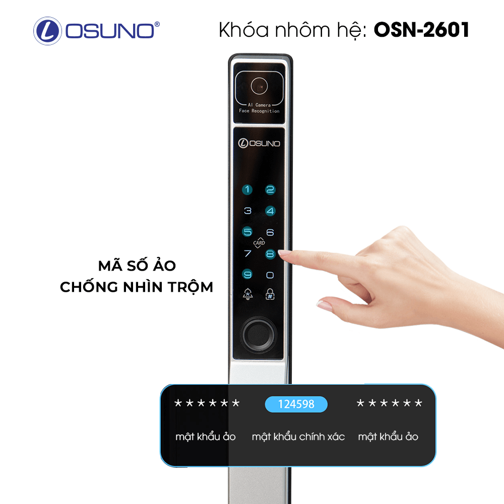 Khóa Cửa Face ID Thông Minh OSUNO OSN-2601