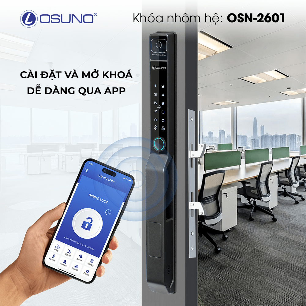 Khóa Cửa Face ID Thông Minh OSUNO OSN-2601