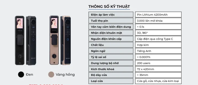 Khóa Cửa Face ID Thông Minh OSUNO OSN-3359