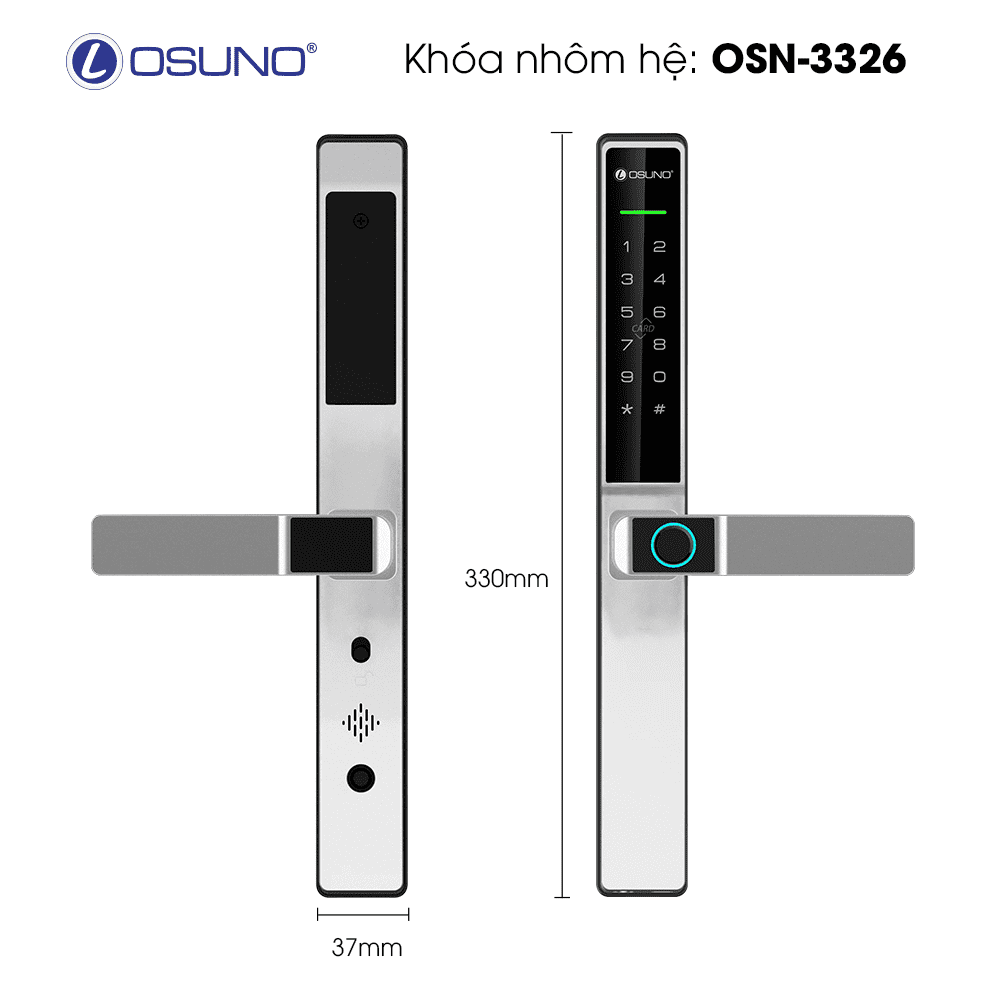 Khóa Cửa Vân Tay Thông Minh OSUNO OSN-3326