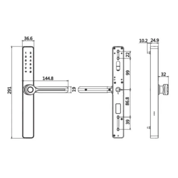 Khoá Cửa Vân Tay Kassler KL-599 RB
