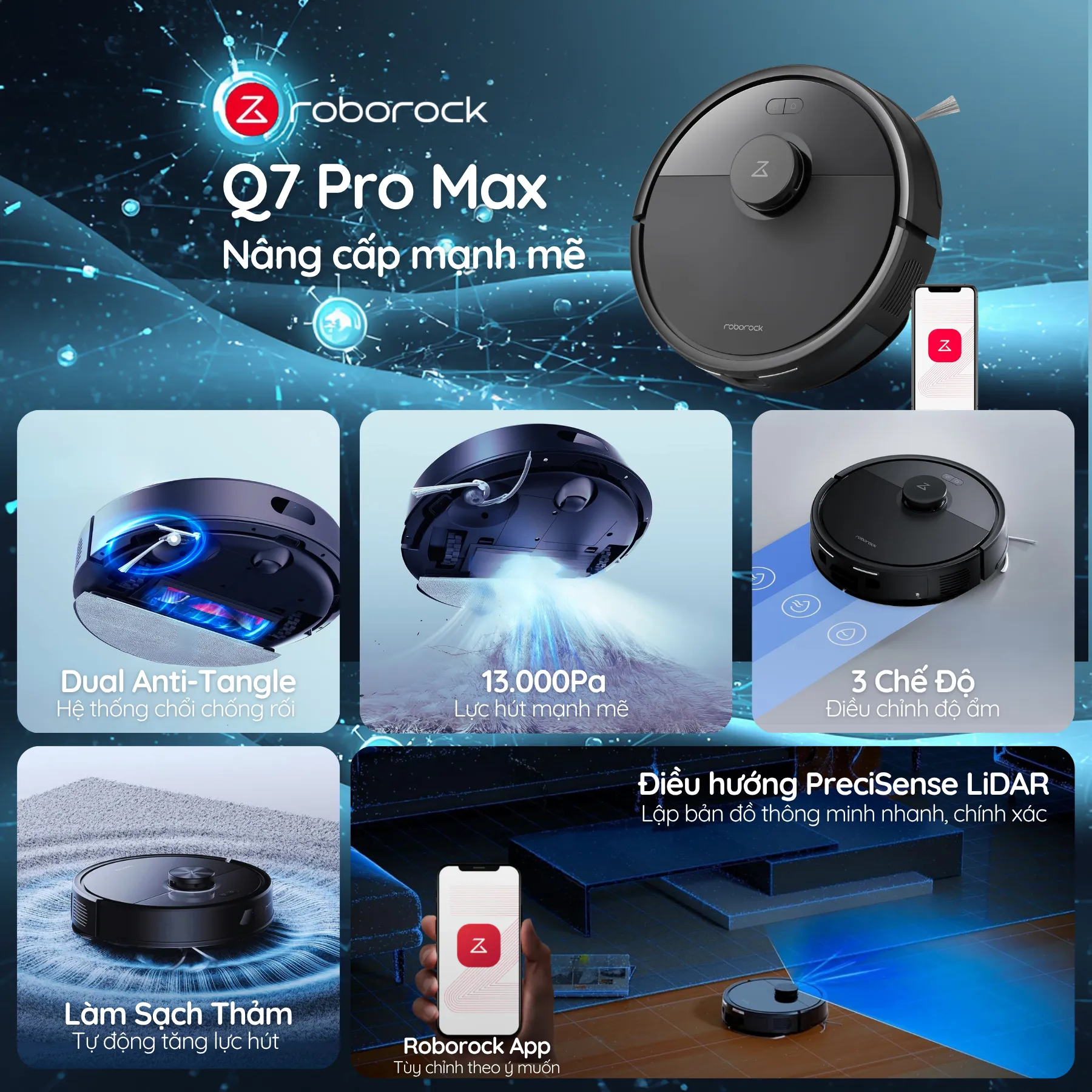 Robot Hút Bụi Roborock Q7 Pro Max