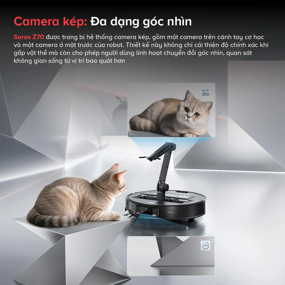 Roborock Saros Z70 Canh Tay Cơ Học