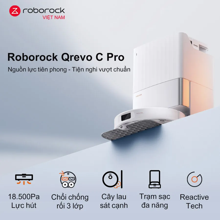 Robot Hút Bụi Roborock Qrevo C Pro