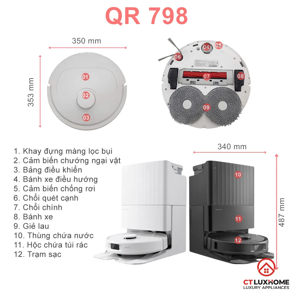 Robot Hút Bụi Roborock QR 798