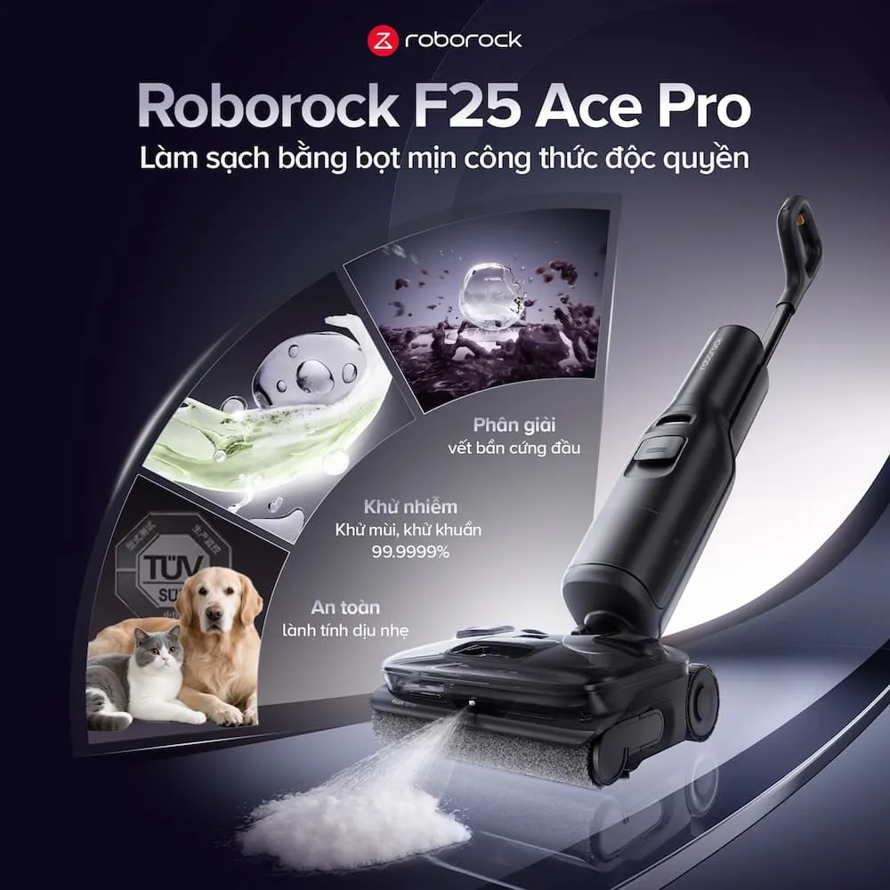 Robot Hút Bụi Cầm Tay Roborock F25 Ace Pro