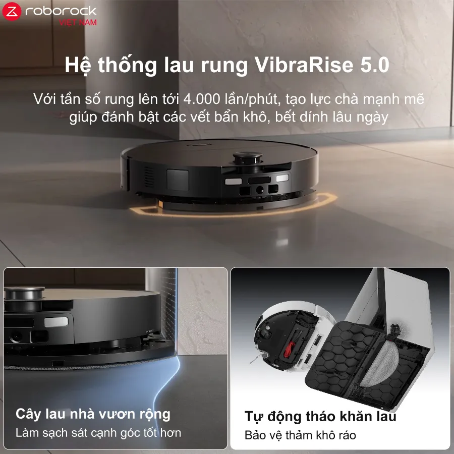 Robot Hút Bụi Lau Nhà Roborock Saros 20 Sonic