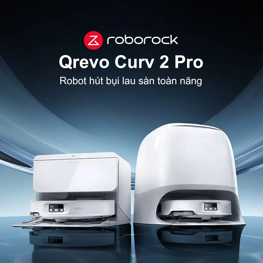 Robot Hút Bụi Roborock Qrevo Curv 2 Pro