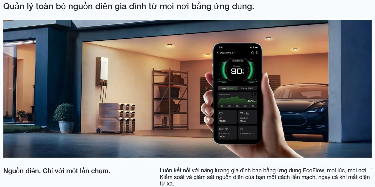 Trạm Sac Di Động Ecoflow Delta Pro 3
